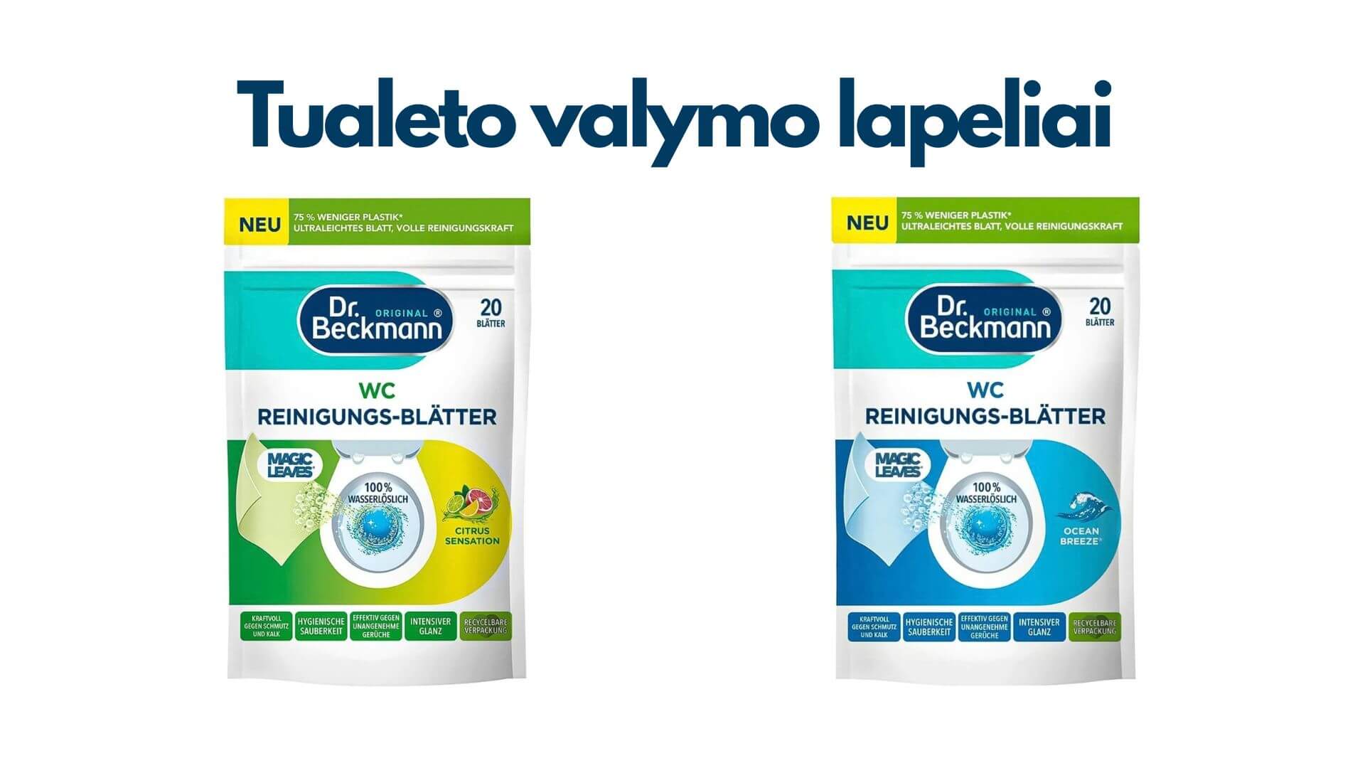 Tualeto valymo lapeliai, ką rinktis? Apžvalga